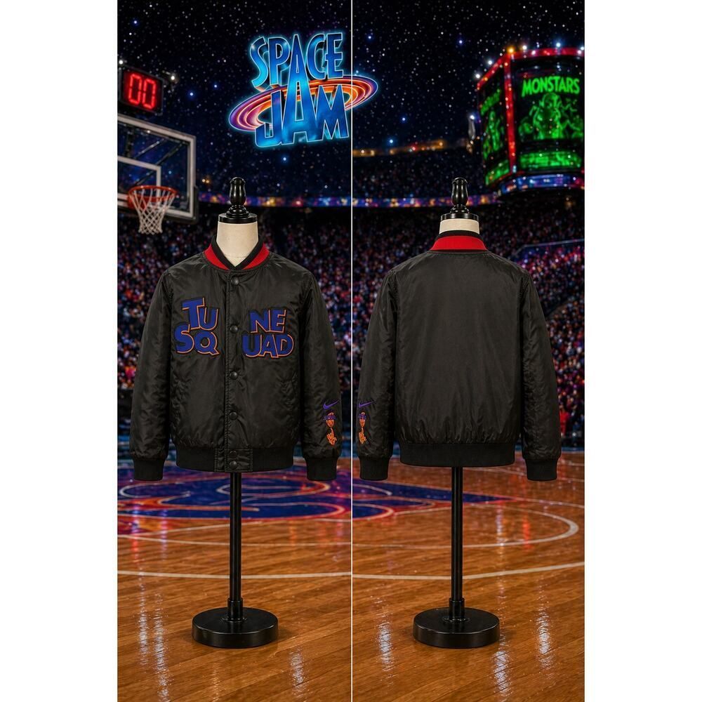 Nike Space Jam Tune Squad Kids Small Embroidered Bomber Jacket